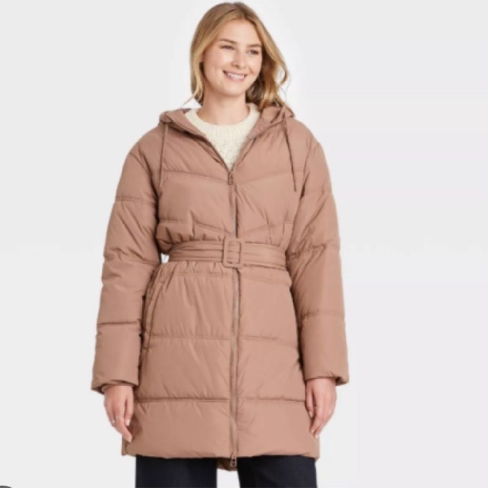 a new day Women's Tan Puffer Jacket